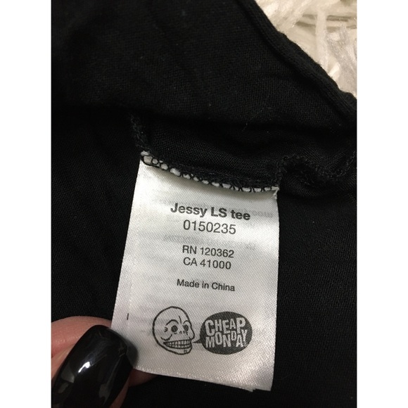 Cheap Monday Long Sleeve Side Slit Tee - Picture 7 of 7